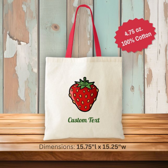 Strawberry Icon Tote Bag Tragetasche (Von Creator hochgeladen)