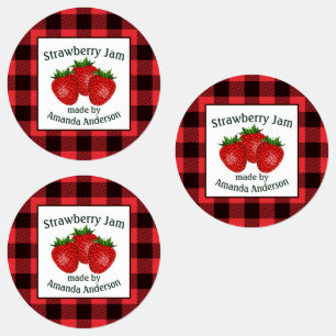 Strawberry Jam behält Kariertes C-Lebensmittel-Lab Etiketten