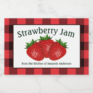 Strawberry Jam behält sich Kariertes H-Lebensmitte Lebensmitteletikett