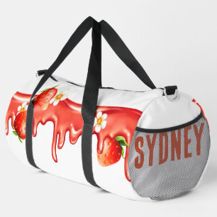 Strawberry Jam & Blume Sommer Individuelle Name Duffle Bag