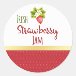 Strawberry Jam Canning Label Runder Aufkleber
