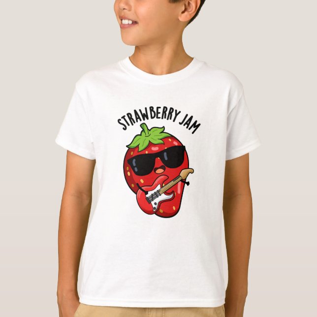 Strawberry Jam Funny Fruit Pun T-Shirt (Vorderseite)