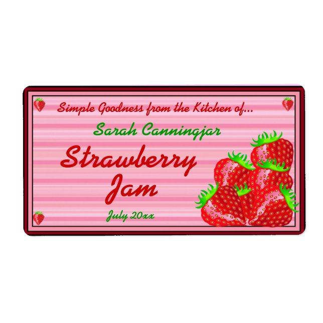 Strawberry Jam oder Preserve Zuhause Canning Jar (Vorne)
