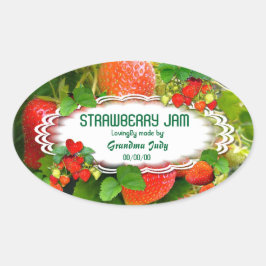 Strawberry Jam ~ Oval Sticker #3