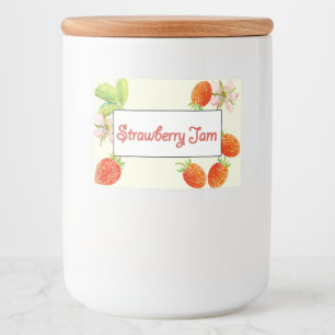 Strawberry Jam Preserve Canning Label Lebensmitteletikett
