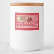 Strawberry Jam Preserve Canning Label