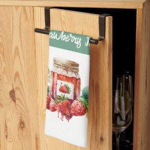 Strawberry Jam Red and White Geschirrtuch