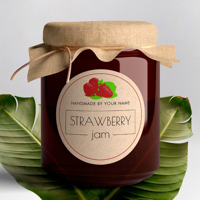 Strawberry Jam Small Product Label Stickers (Von Creator hochgeladen)