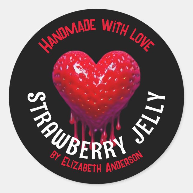 Strawberry Jelly Runder Aufkleber (Vorderseite)