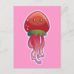 Strawberry Jellyfish Postkarte