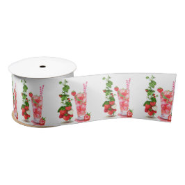 Strawberry Juice Cool Drink Frucht Satin Ribbon Satinband