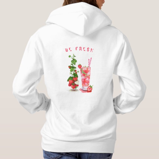 Strawberry Juice Cool Drink Hoodie (Rückseite)