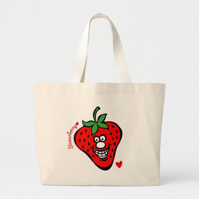 Strawberry *Jumbo Tote Jumbo Stoffbeutel (Vorne)