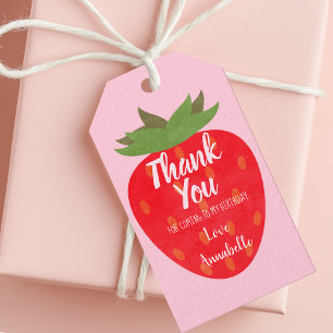 Strawberry Kindergeburtstag Vielen Dank Geschenkanhänger