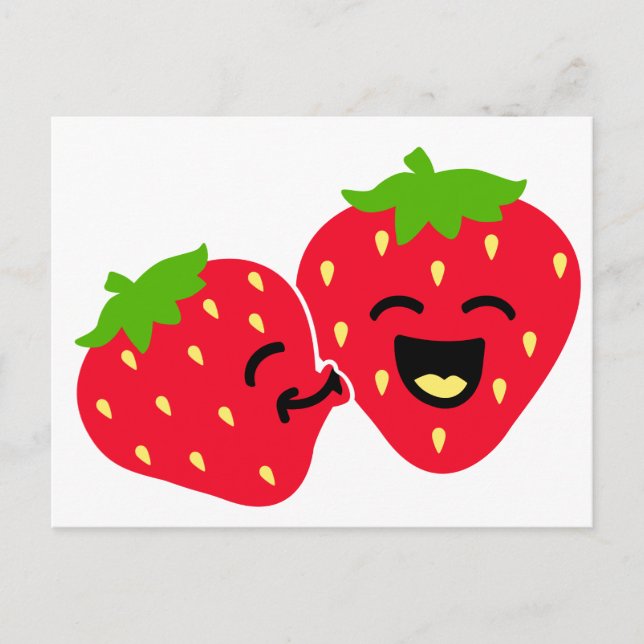Strawberry Kiss Postkarte (Vorderseite)
