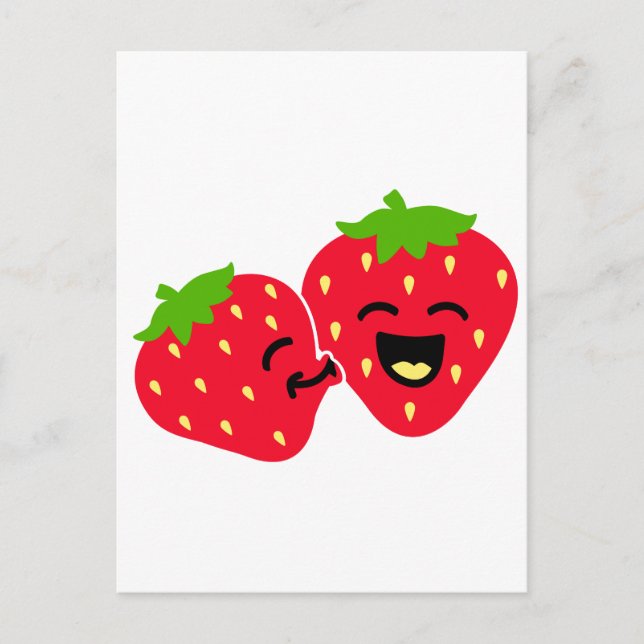 Strawberry Kiss Postkarte (Vorderseite)