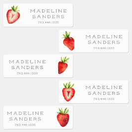 Strawberry Labels Kinderetiketten