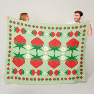 Strawberry Large Fleece Blanket