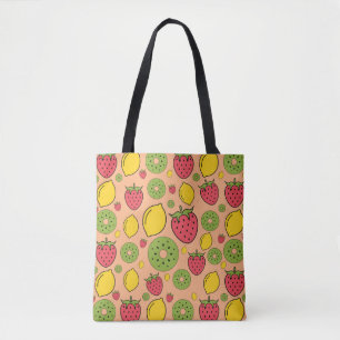 Strawberry, lemon and kiwi fruits wallpaper backgr