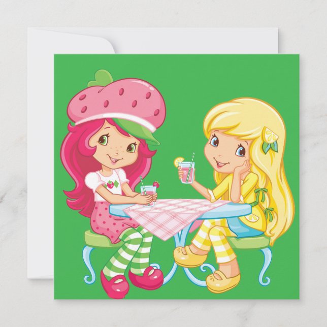 “Strawberry & Lemonade Besties” Einladung (Vorderseite)