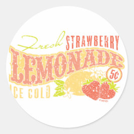Strawberry Lemonade Runder Aufkleber