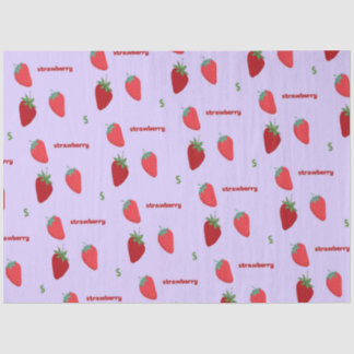 Strawberry Letter S auf Lila | Alphabet Seidenpapier