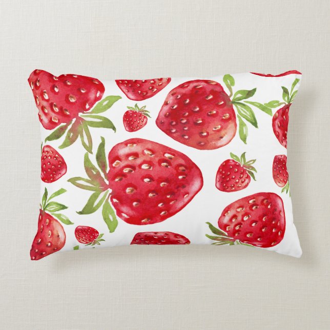 Strawberry Liebe Akzent Pillow Dekokissen (Vorderseite)