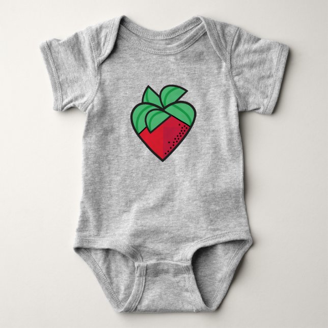 Strawberry-Liebe Baby Strampler (Vorderseite)