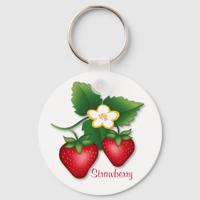 Strawberry Liebe Forever Schlüsselanhänger (Vorderseite)