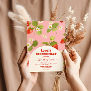 Strawberry Liebe ist Berry Sweet Brautparty Einladung