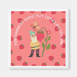 Strawberry Lipstick-Magnet Magnet