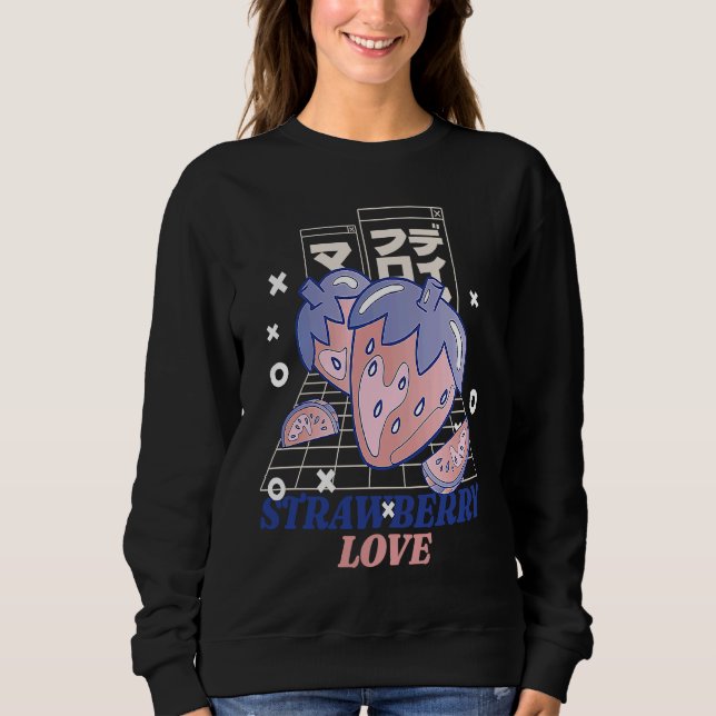 Strawberry Love Strawberry Fruits Sweatshirt (Vorderseite)