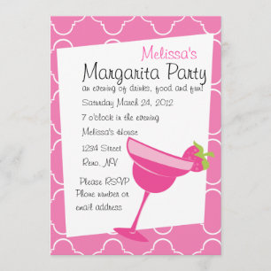 Strawberry Margarita Party Einladung