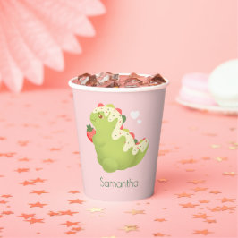 Strawberry Matcha Dinosaur  Pappbecher