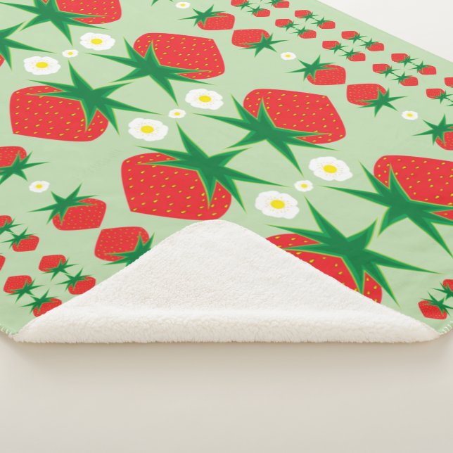 Strawberry Medium Sherpa Blanket Sherpadecke (3/4)