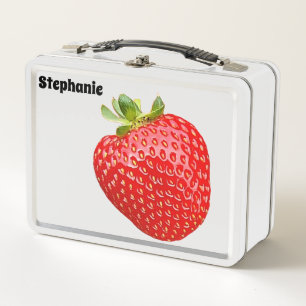 Strawberry Metal Lunchbox