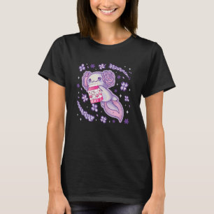 Strawberry Milk Axolotl Japanischer Milchshake T-Shirt