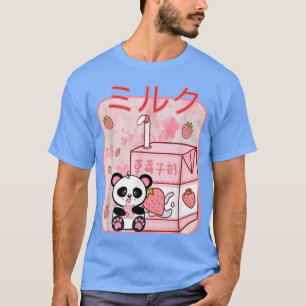 Strawberry Milk Carton Retro 90er Niedlich Kawaii T-Shirt