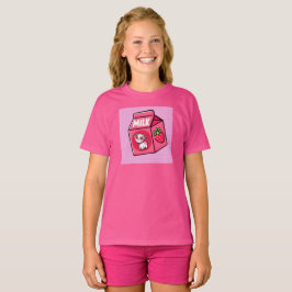Strawberry Milk Delight: Niedliche Kuh T-Shirt