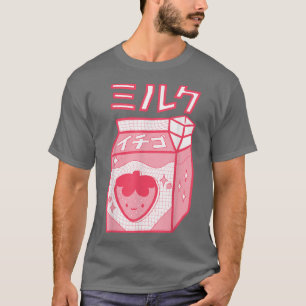 Strawberry Milk Kawaii Katakana Japanischer Anime  T-Shirt