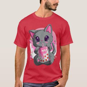 Strawberry Milk Shirt for Women Girls, Kawaii Anim