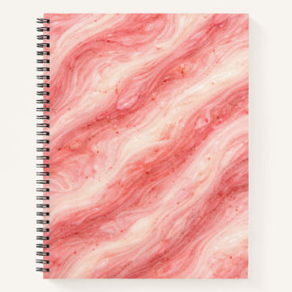 Strawberry Milkshake Marble Texture Notizbuch