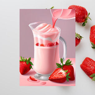 Strawberry Milkshake, Postcross Postcard Postkarte