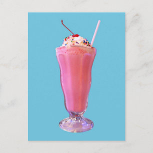 Strawberry Milkshake Postkarte