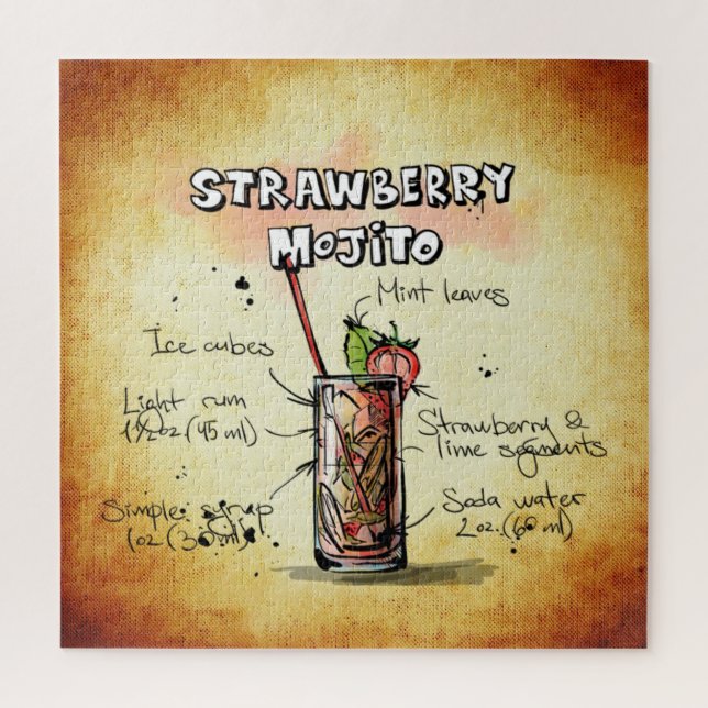 Strawberry Mojito 01 Puzzle (Vertikal)