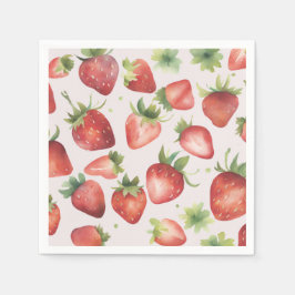 Strawberry-Muster Serviette