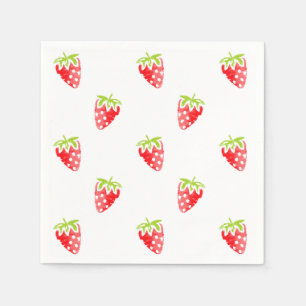 Strawberry-Muster Serviette