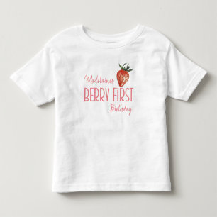 Strawberry Name 1st Berry Erster Geburtstag Kleinkind T-shirt