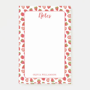 Strawberry Notes Memo Pad Post-it Klebezettel