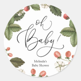 Strawberry Oh Baby Fevor Classic Round Sticker